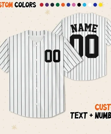 Custom Baseball Jersey – Personalize Name & Number – Multiple Colors Available!