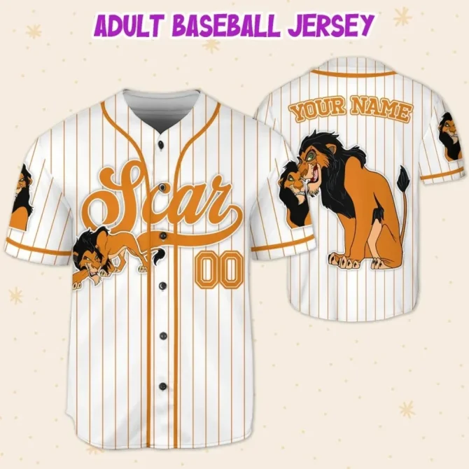 Custom Name Lion Baseball Jersey For Kids/Adults - Personalize Your Unique Style! - Image 5