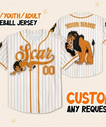 Custom Name Lion Baseball Jersey For Kids/Adults - Personalize Your Unique Style!