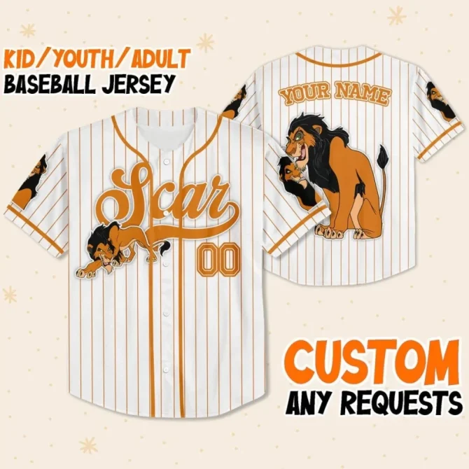 Custom Name Lion Baseball Jersey For Kids/Adults - Personalize Your Unique Style!