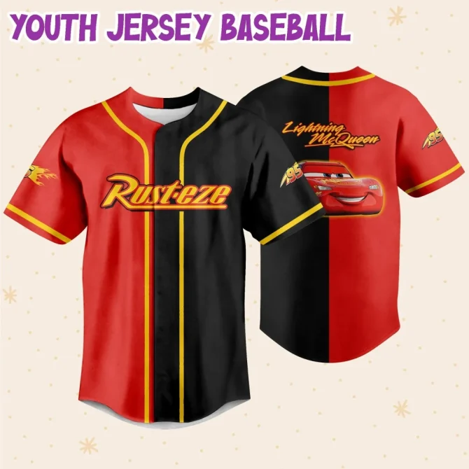 Custom Lightning Mcqueen Baseball Jersey - Kids/Youth/Adult Sizes - Add Name & Number! - Image 4