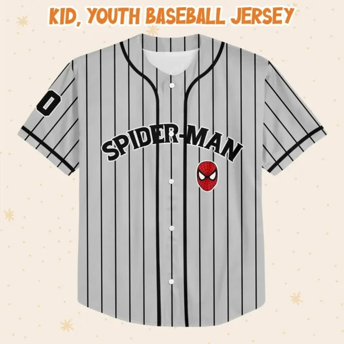 Custom Spider-Man Baseball Jersey For Kids/Youth/Adults – Personalize With Name & Number! - Image 2