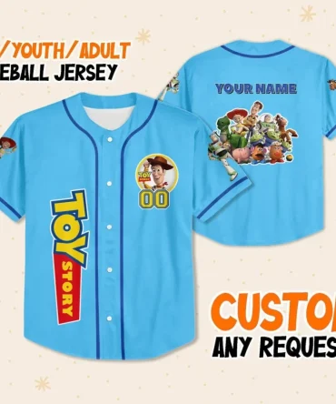 Custom Toy Story Baseball Jersey For Kids/Youth/Adults – Personalized Name & Design