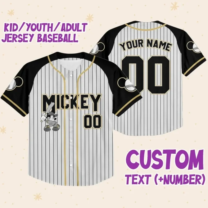 Custom Baseball Jersey - Personalized Name & Number - Kids/Youth/Adult Sizes Available