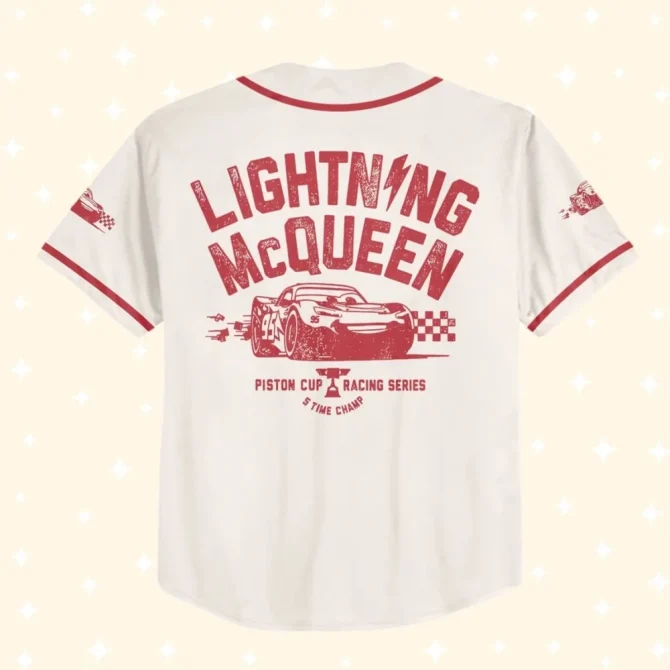 Custom Lightning Mcqueen Baseball Jersey - Kids/Youth/Adult - Personalize With Your Name! - Image 3