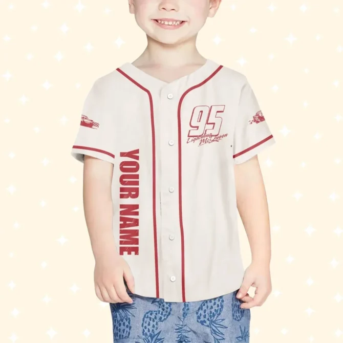 Custom Lightning Mcqueen Baseball Jersey - Kids/Youth/Adult - Personalize With Your Name! - Image 5