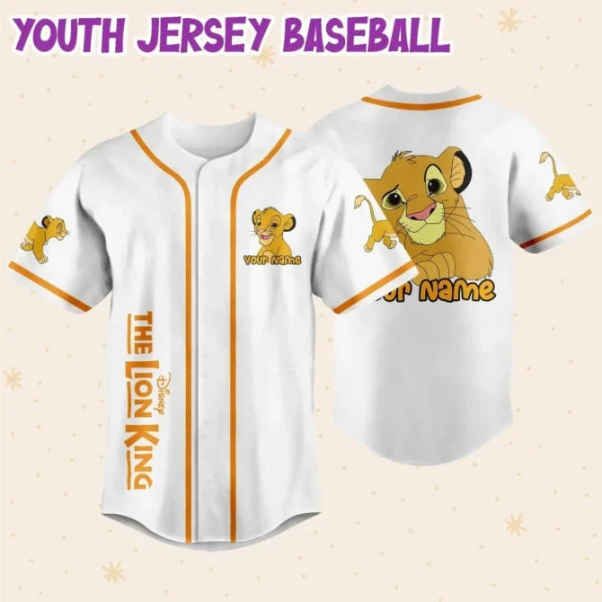 Custom Disney Lion King Baseball Jersey - Kids/Youth/Adult Sizes - Add Name & Number - Image 5