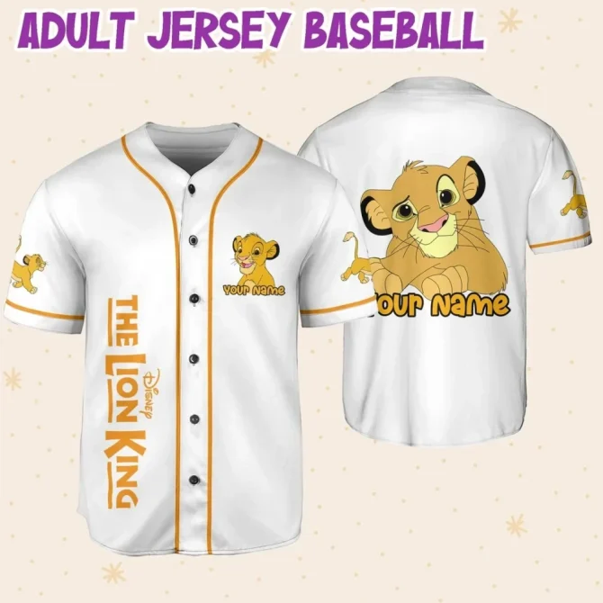Custom Disney Lion King Baseball Jersey - Kids/Youth/Adult Sizes - Add Name & Number - Image 6