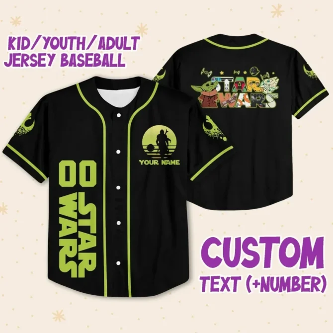 Custom Star Wars Baseball Jersey - Kids/Youth/Adult - Personalize Name & Number