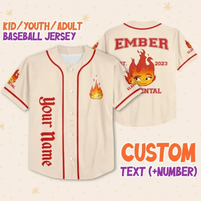 Customizable Baseball Jersey For Kids/Youth/Adults - Personalized Name & Number