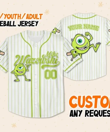 Customizable Kids/Youth/Adult Baseball Jersey - Add Your Name & Favorite Character!