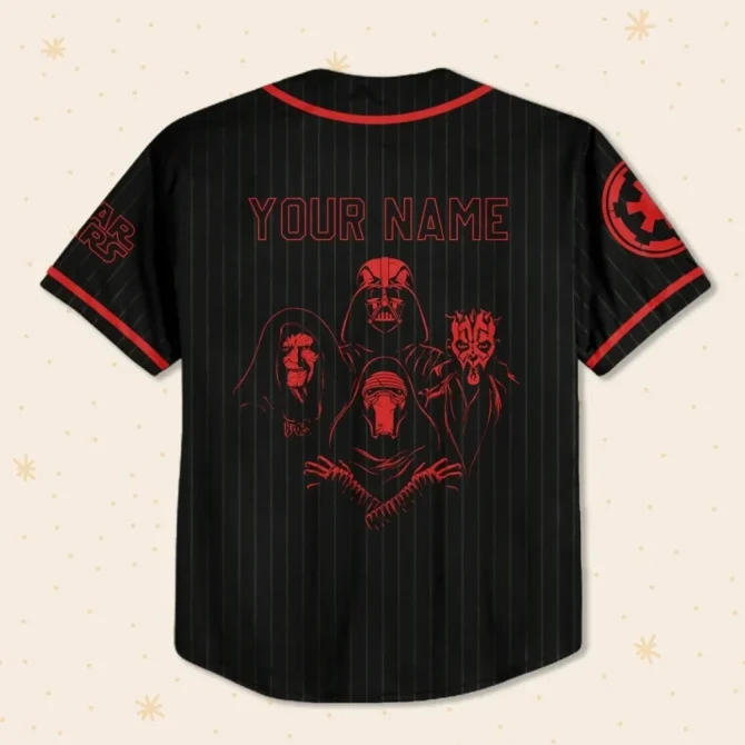 Custom Star Wars Dark Side Baseball Jersey – Kids, Youth & Adult Sizes - Image 3