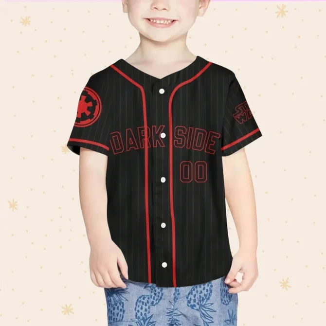 Custom Star Wars Dark Side Baseball Jersey – Kids, Youth & Adult Sizes - Image 4