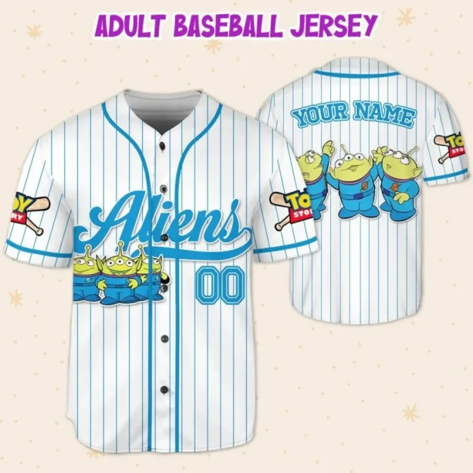 Custom Aliens Baseball Jersey For Kids/Youth/Adults – Personalized Name & Number! - Image 5