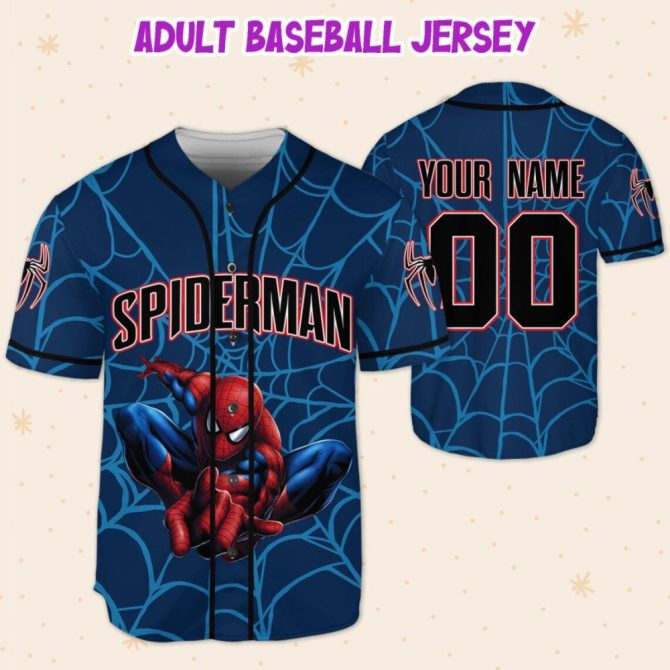 Custom Spider-Man Baseball Jersey – Personalize For Kids/Youth/Adults! - Image 5