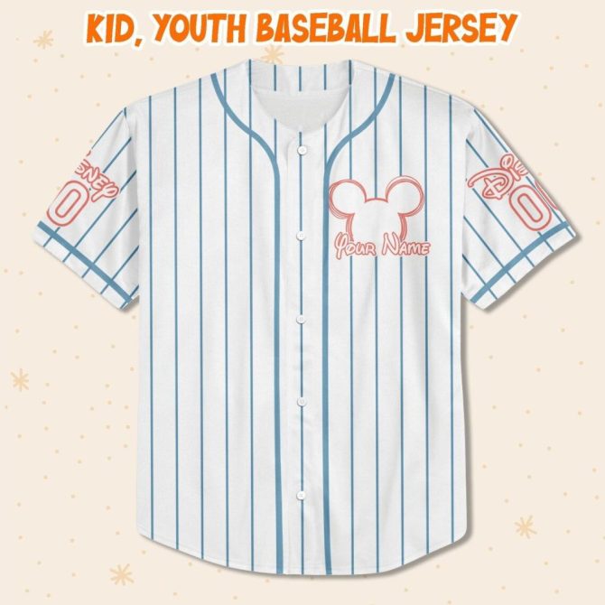 Customizable Kids/Adult Disney-Themed Baseball Jersey - Personalize Your Name! - Image 2