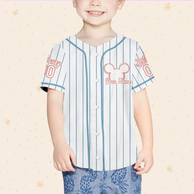 Customizable Kids/Adult Disney-Themed Baseball Jersey - Personalize Your Name! - Image 4