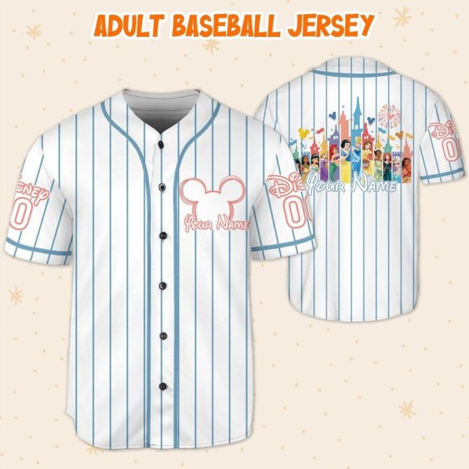 Customizable Kids/Adult Disney-Themed Baseball Jersey - Personalize Your Name! - Image 5
