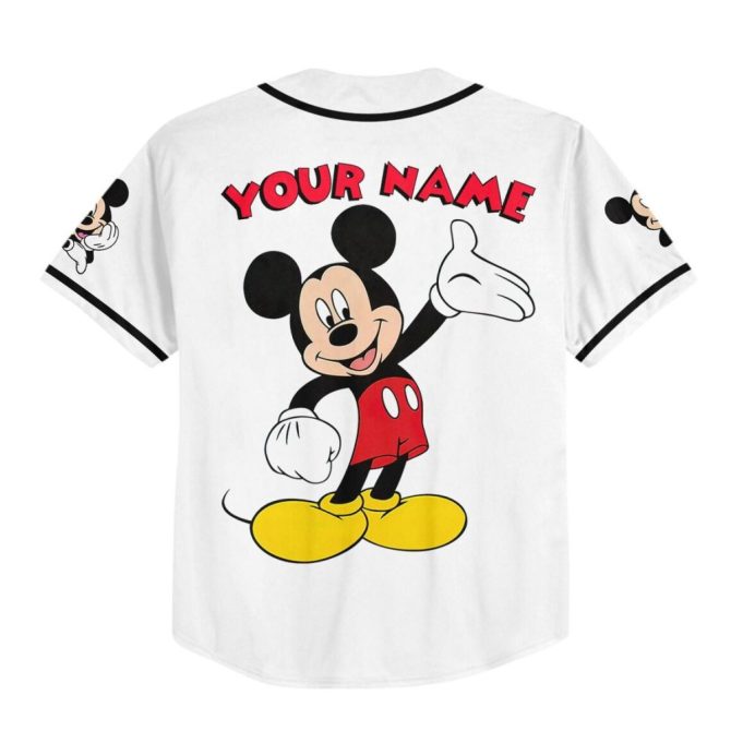 Custom Mickey Mouse Baseball Jersey - Kids/Youth/Adult Sizes – Add Your Name & Number! - Image 3