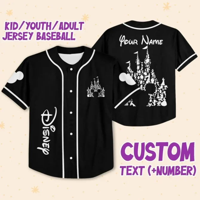 Custom Disney Baseball Jersey For Kids/Youth/Adults – Personalize Name & Number