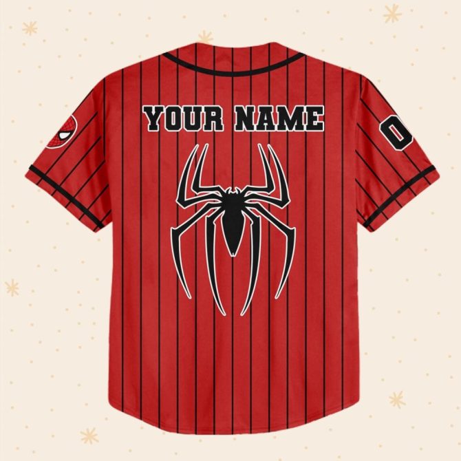 Custom Spider-Man Baseball Jersey For Kids/Adults – Personalized Name & Number - Image 3