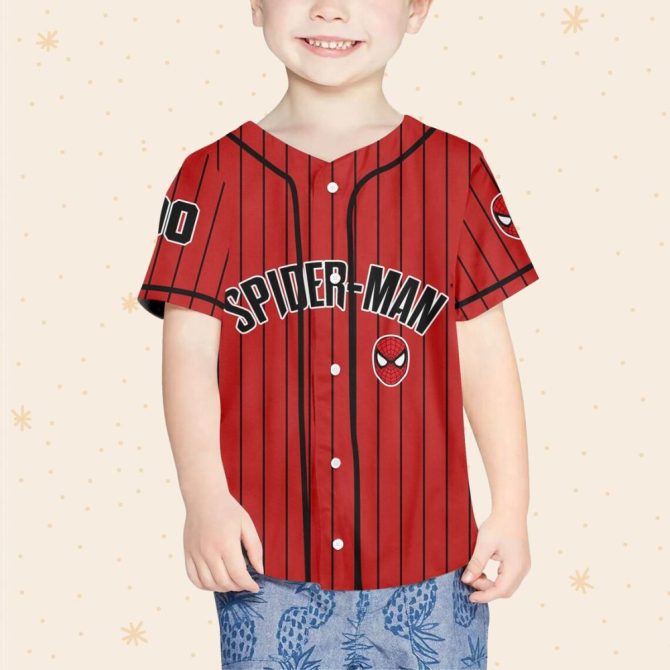Custom Spider-Man Baseball Jersey For Kids/Adults – Personalized Name & Number - Image 5