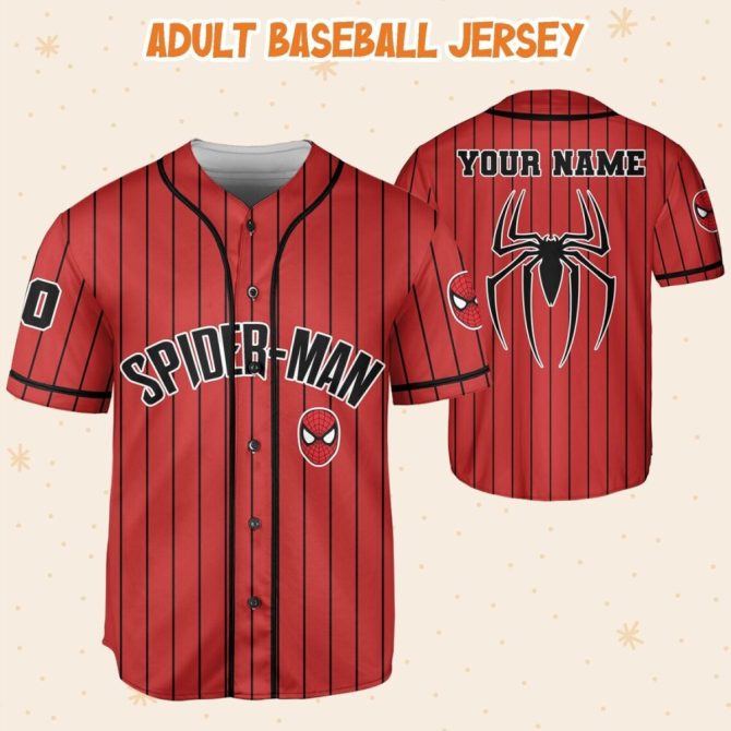 Custom Spider-Man Baseball Jersey For Kids/Adults – Personalized Name & Number - Image 6