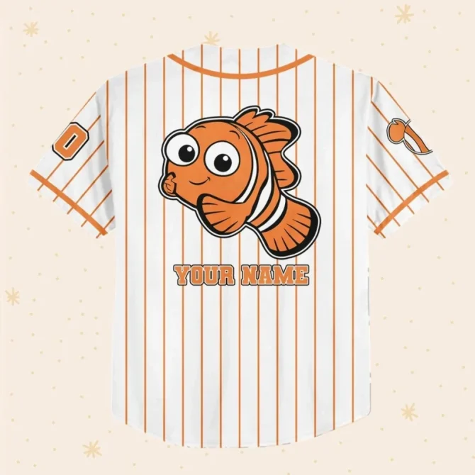 Customizable Nemo Baseball Jersey For Kids/Youth/Adults – Personalize With Name & Number! - Image 3