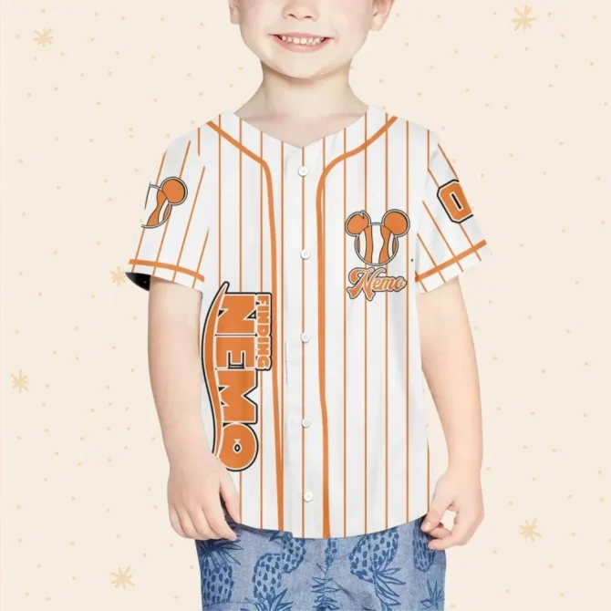 Customizable Nemo Baseball Jersey For Kids/Youth/Adults – Personalize With Name & Number! - Image 4