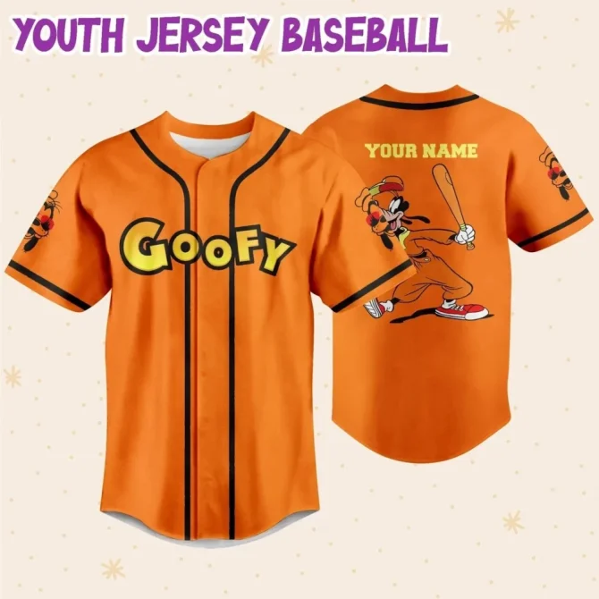 Custom Goofy Baseball Jersey For Kids/Youth/Adults - Personalize With Name & Number! - Image 7