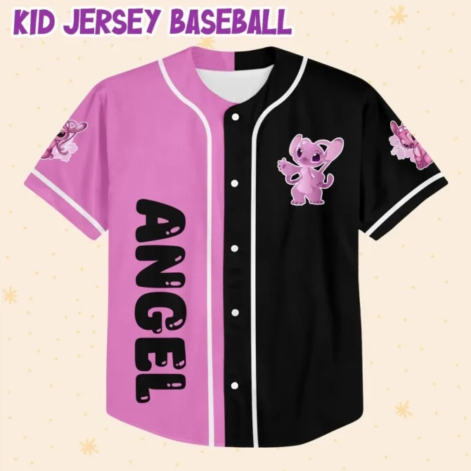 Customizable Pink/Black Baseball Jersey - Kids/Youth/Adult Sizes - Add Your Name & Number! - Image 2