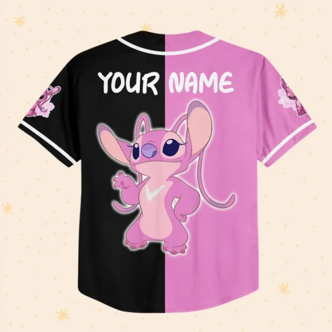 Customizable Pink/Black Baseball Jersey - Kids/Youth/Adult Sizes - Add Your Name & Number! - Image 3