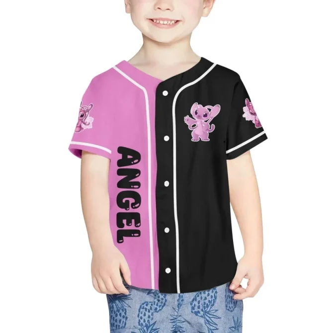 Customizable Pink/Black Baseball Jersey - Kids/Youth/Adult Sizes - Add Your Name & Number! - Image 4