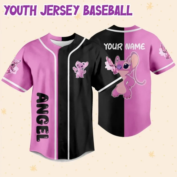 Customizable Pink/Black Baseball Jersey - Kids/Youth/Adult Sizes - Add Your Name & Number! - Image 5