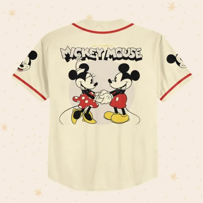 Custom Mickey Mouse Baseball Jersey For Kids/Youth/Adults - Personalize Name & Number - Image 3