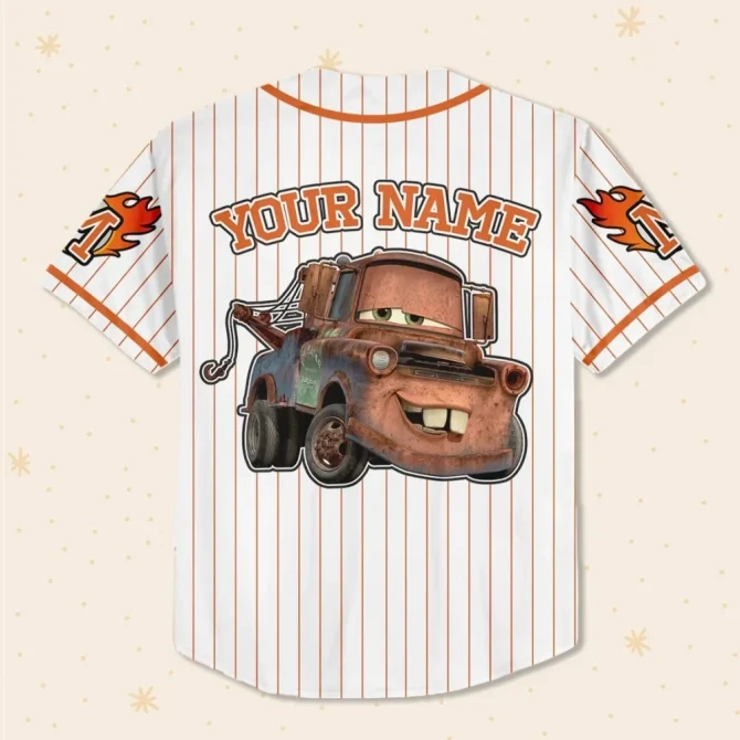 Custom Tow Mater Baseball Jersey - Kids/Youth/Adult Sizes, Personalized Name & Number! - Image 3