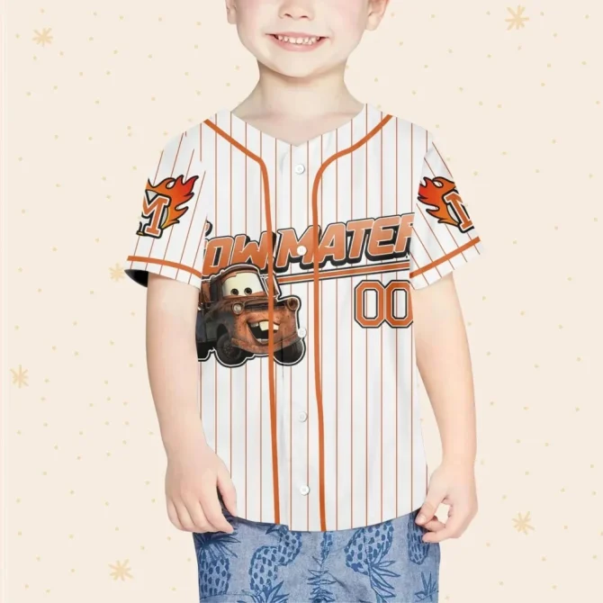 Custom Tow Mater Baseball Jersey - Kids/Youth/Adult Sizes, Personalized Name & Number! - Image 4