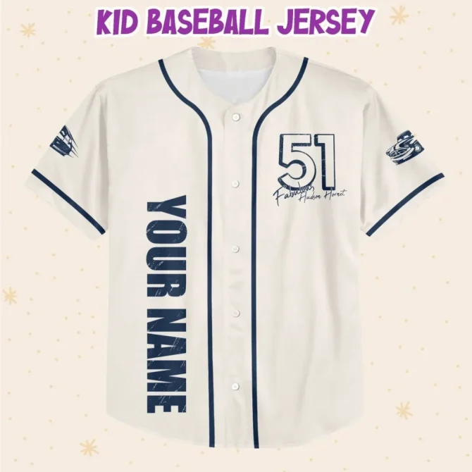 Custom Baseball Jersey For Kids/Youth/Adults - Personalized Name & Number, Stylish Hudson Hornet Design - Image 2