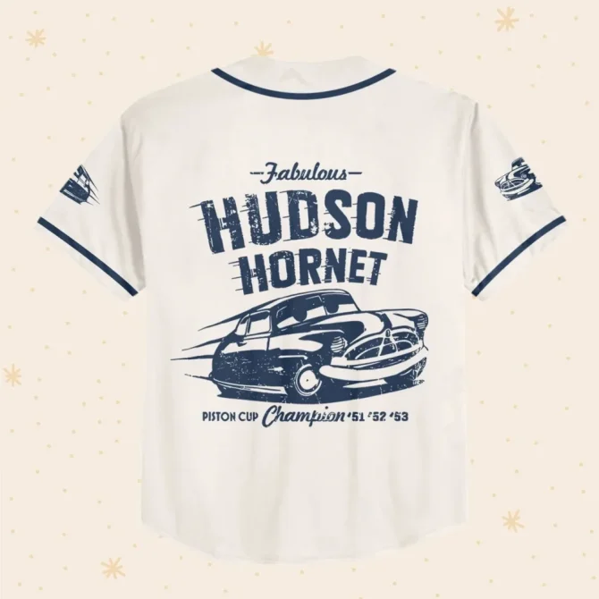 Custom Baseball Jersey For Kids/Youth/Adults - Personalized Name & Number, Stylish Hudson Hornet Design - Image 3