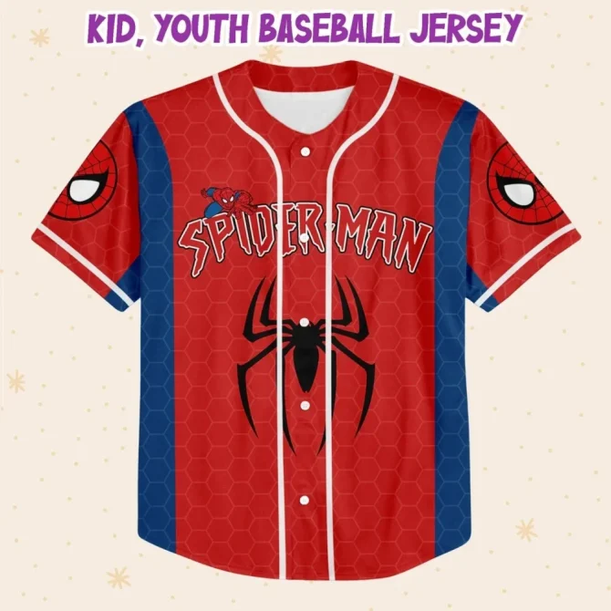 Customizable Spider-Themed Baseball Jersey - Adult Size, Perfect Gift For Fans! - Image 4
