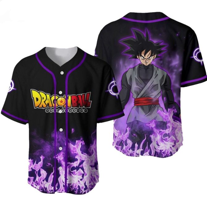 Dragon Ball Anime Baseball Jersey – Stylish Goku Black Design For Fans