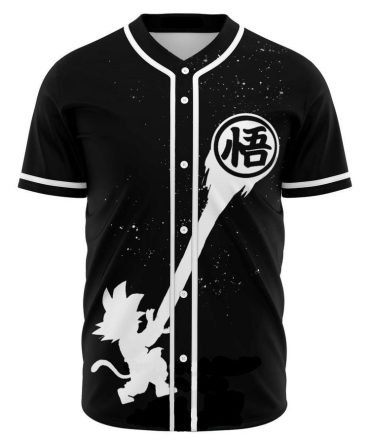 Dragon Ball Inspired Baseball Jersey - Anime Graphic Black Shirt For Fans
