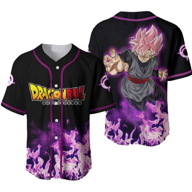Dragon Ball Z Anime Baseball Jersey – Stylish Goku Black Design For Fans