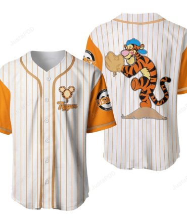 Disney Tigger Baseball Jersey – Fun Cartoon Sports Shirt For Fans, Adults & Kids
