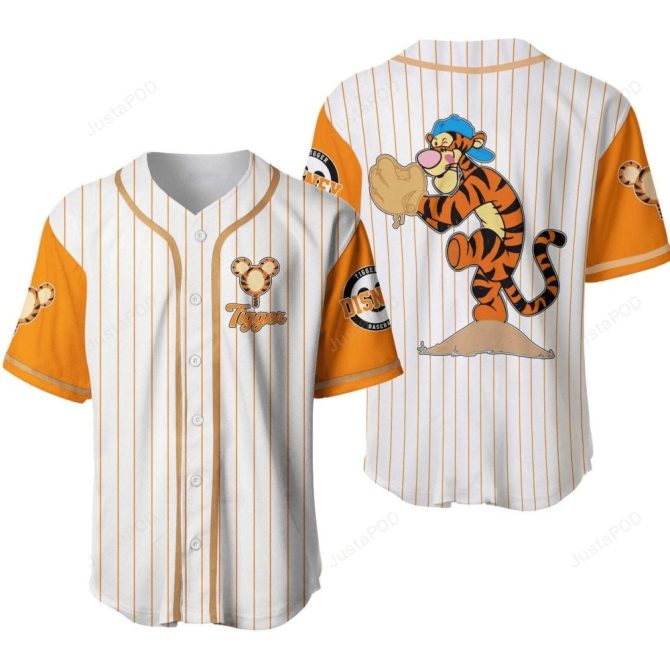 Disney Tigger Baseball Jersey – Fun Cartoon Sports Shirt For Fans, Adults & Kids