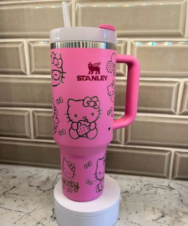 Hello Kitty Pink Stanley Tumbler – Cute Insulated Travel Mug With Straw & Handle