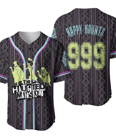 Haunted Mansion Baseball Jersey - Happy Haunts Design, Unisex, Comfortable Fit