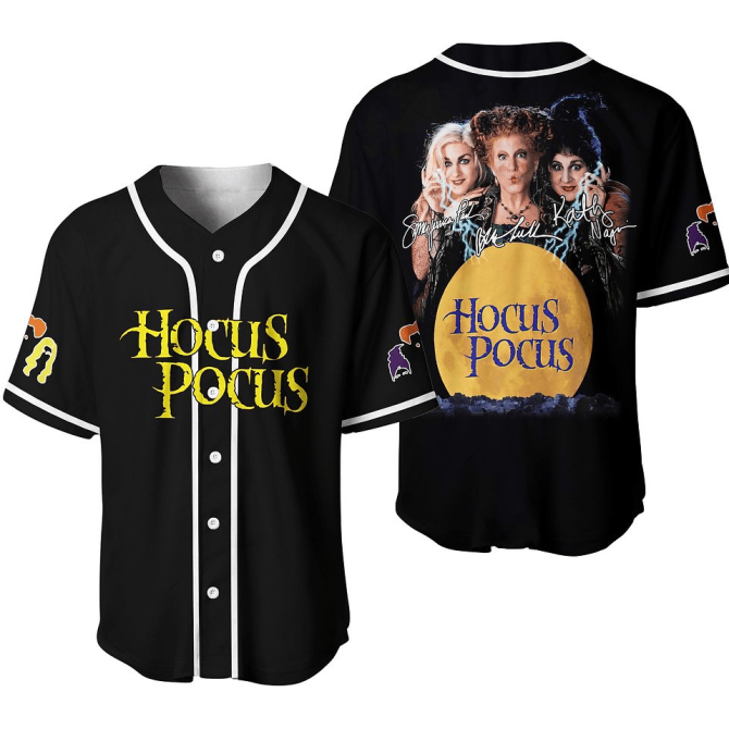 Hocus Pocus Baseball Jersey - Witchy Halloween Style, Perfect Gift For Fans!
