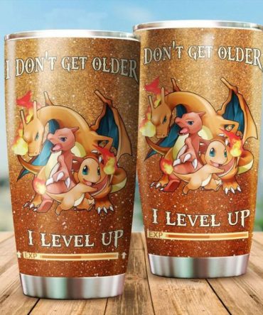 Level Up With Charmander Tumbler - Fun Gift For Pokémon Fans!