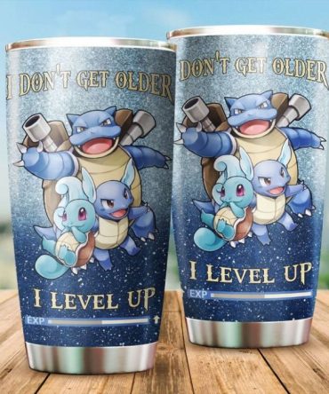 Level Up With Fun Character Tumbler - Stainless Steel Insulated Travel Mug Gift